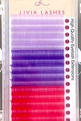 Lavender, Purple, Pink Lash Tray • 14mm D-curl