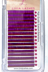 Purple Lash Tray • D-Curl, 12-14mm